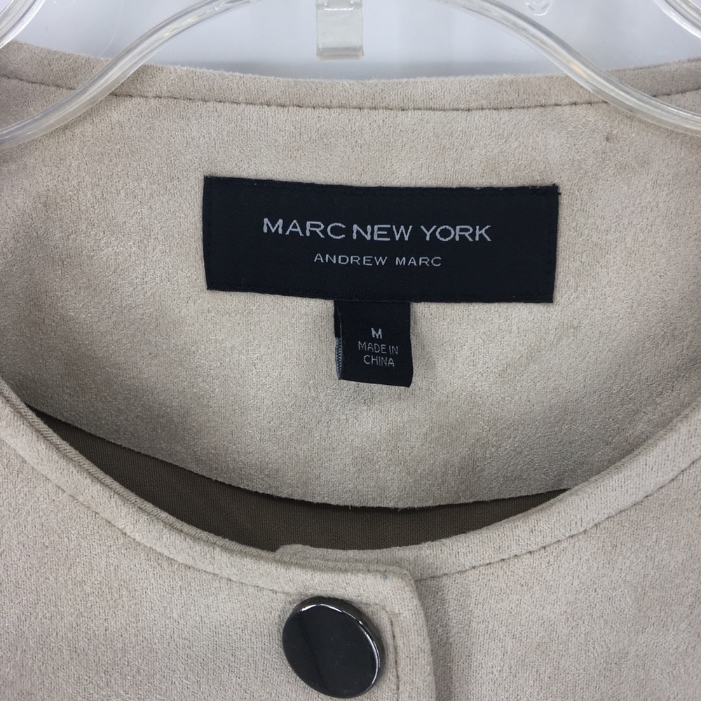 Marc New York Faux Suede Jacket Putty - Picture 2 of 11